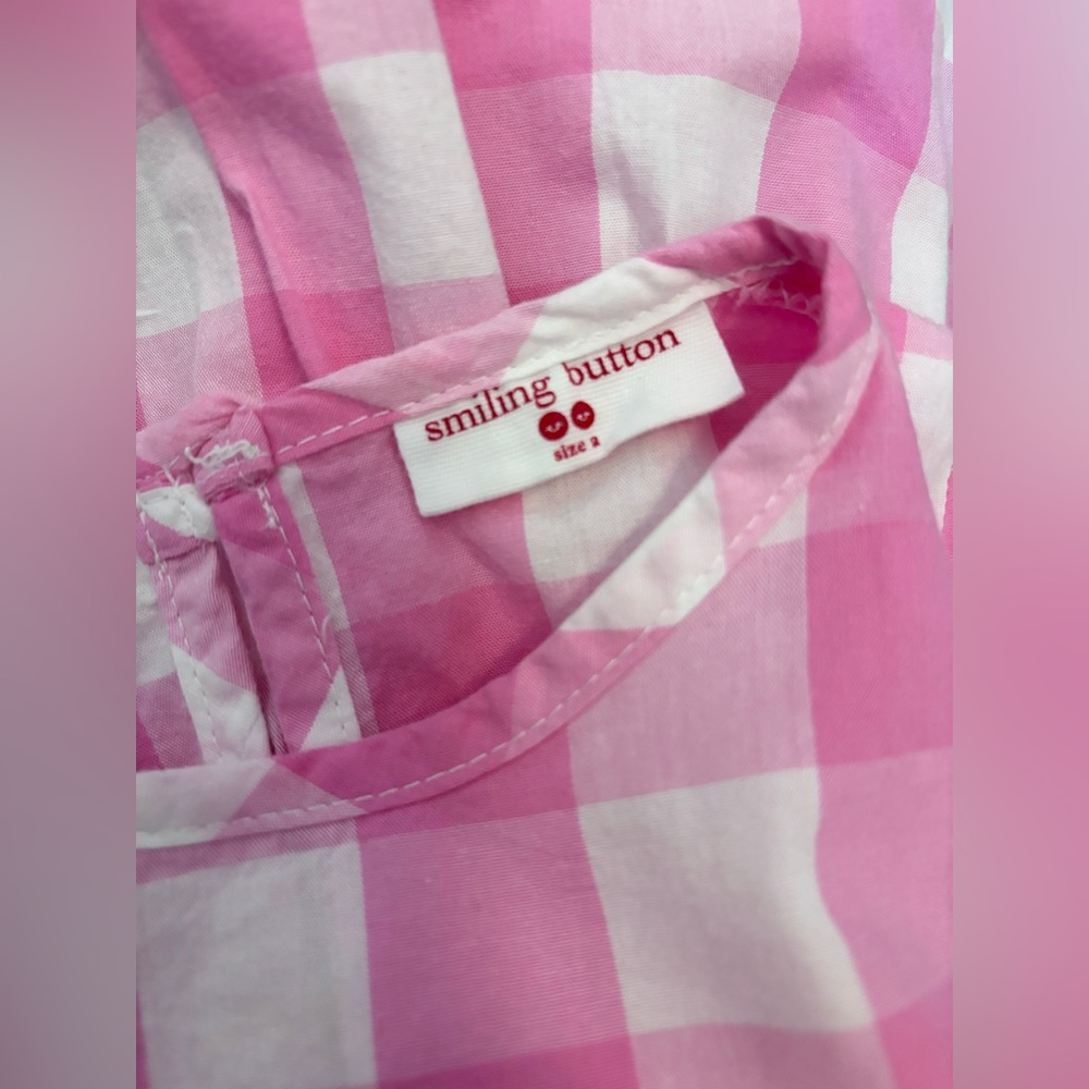 Smiling Button gingham dress - Picture 3 of 3